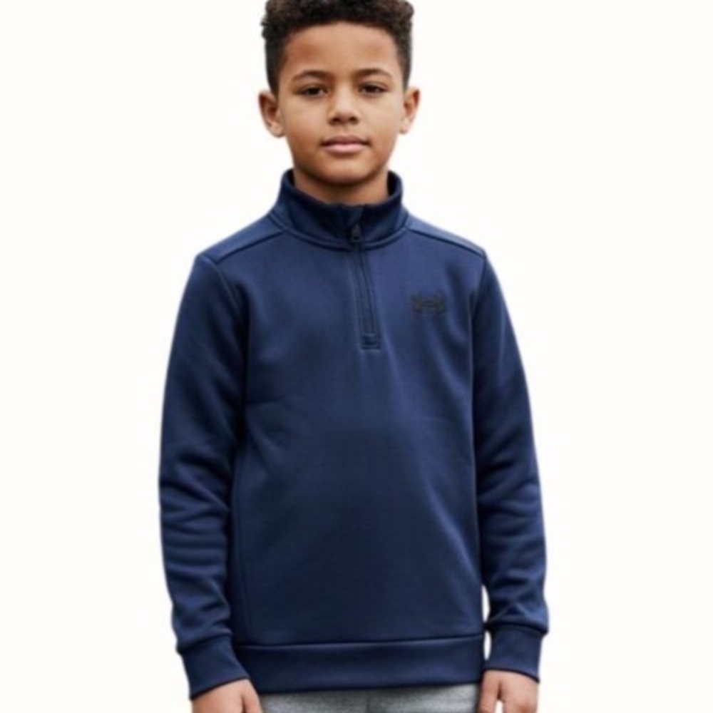 Under Armour Kids Size Large 10-12 Navy Quarter-Zip  Pullover